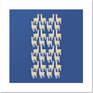 Adorable Llama Pattern Posters and Art